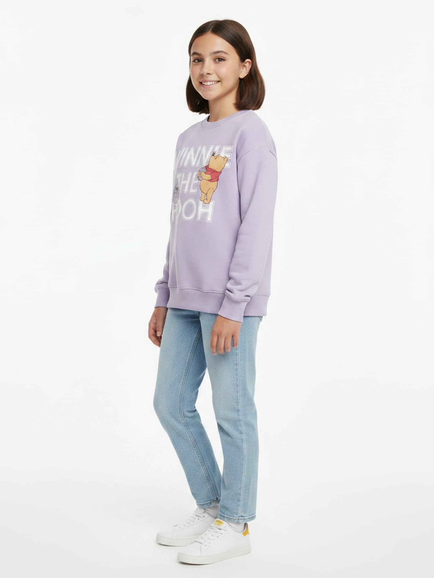 Winnie the Pooh Girls Honey Graphic Sweatshirt, Sizes 4-16