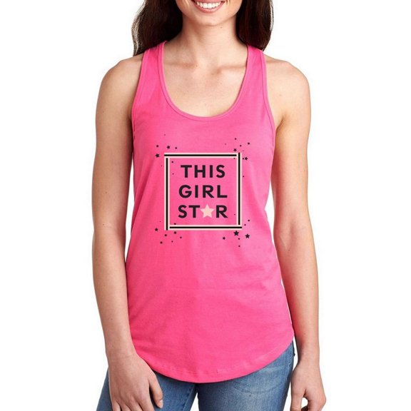 This Girl Star Banner Racerback Tank Women -Image by Shutterstock, Female x-Small