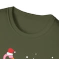 thumbnail image 3 of Pink Flamingo Christmas Lighting Xmas Tree Santa Hat Novelty Unisex T-Shirt, 3 of 4