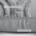 thumbnail image 6 of decorUhome Pack of 2 Throw Pillow Covers 16x16, Soft Plush Faux Wool Couch Pillow Covers, Grey (Pillow Cover Only, No Inserts Included), 6 of 7