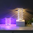 thumbnail image 5 of Lámpara de mesa de cristal con forma de gota de agua LED toque rosa JAMW, 5 of 5