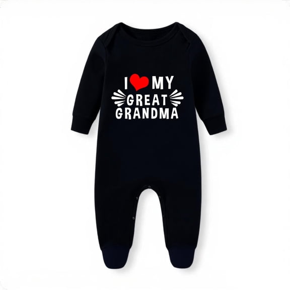 YSCULBUTOL Baby Twins Bodysuits I Love My Great Grandma Newborn Clothes Infant Twin Romper Unisex Toddler Outfits With Sock