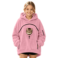 thumbnail image 3 of Boys Girls Pet Pouch Hoodie for Kids Oversized Pet Carrier Kangaroo Pocket Hoodie Sweatshirts Dog Hoodie with Pouch Fleece Soft Warm Fall Fashion Animal Holder Pullover Sweatshirt, 3 of 5
