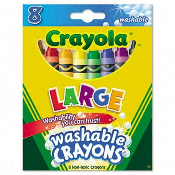 Binney & Smith  Washable Crayons  Twistable  Eight Colors per Box