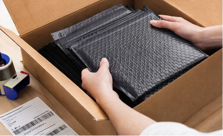 100 #2 8.5x12 Black Poly Bubble Padded Envelopes Mailers Shipping Case 8.5"x12"