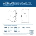 thumbnail image 2 of Ove Decors Tampa-Pro 55-1/8 in. W x 72 in. H Rectangular Corner Shower Enclosure with Pivot Frameless Shower Door in Chrome, 2 of 17