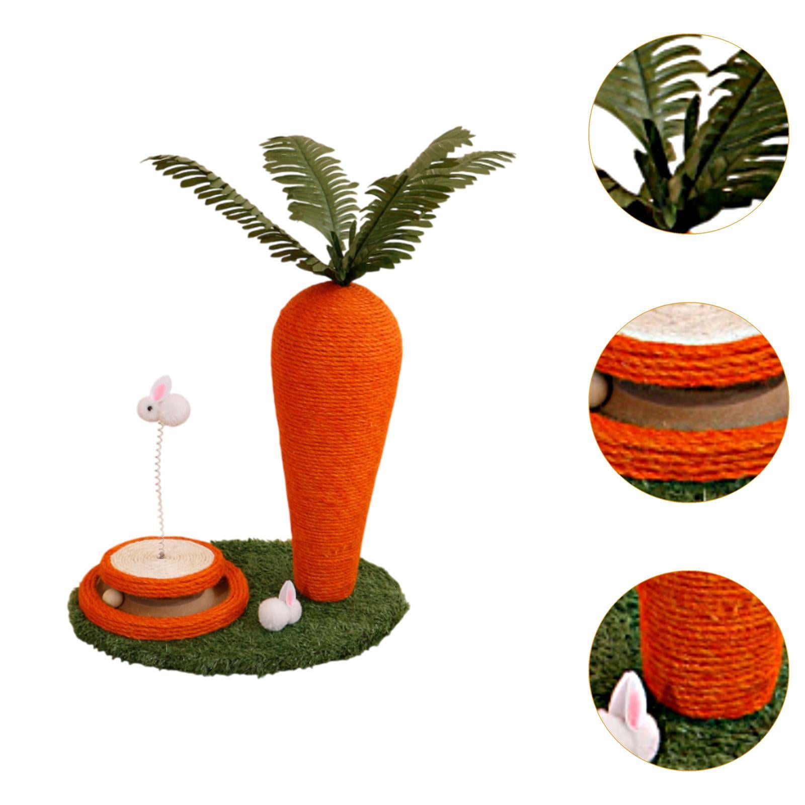 TOOYFUL Cat Scratcher Post Bed ,Cat Scratching Carrot Shape ,Interactive Cat Claw Scratcher, Cat Climbing Frame for Playing ,Exercise