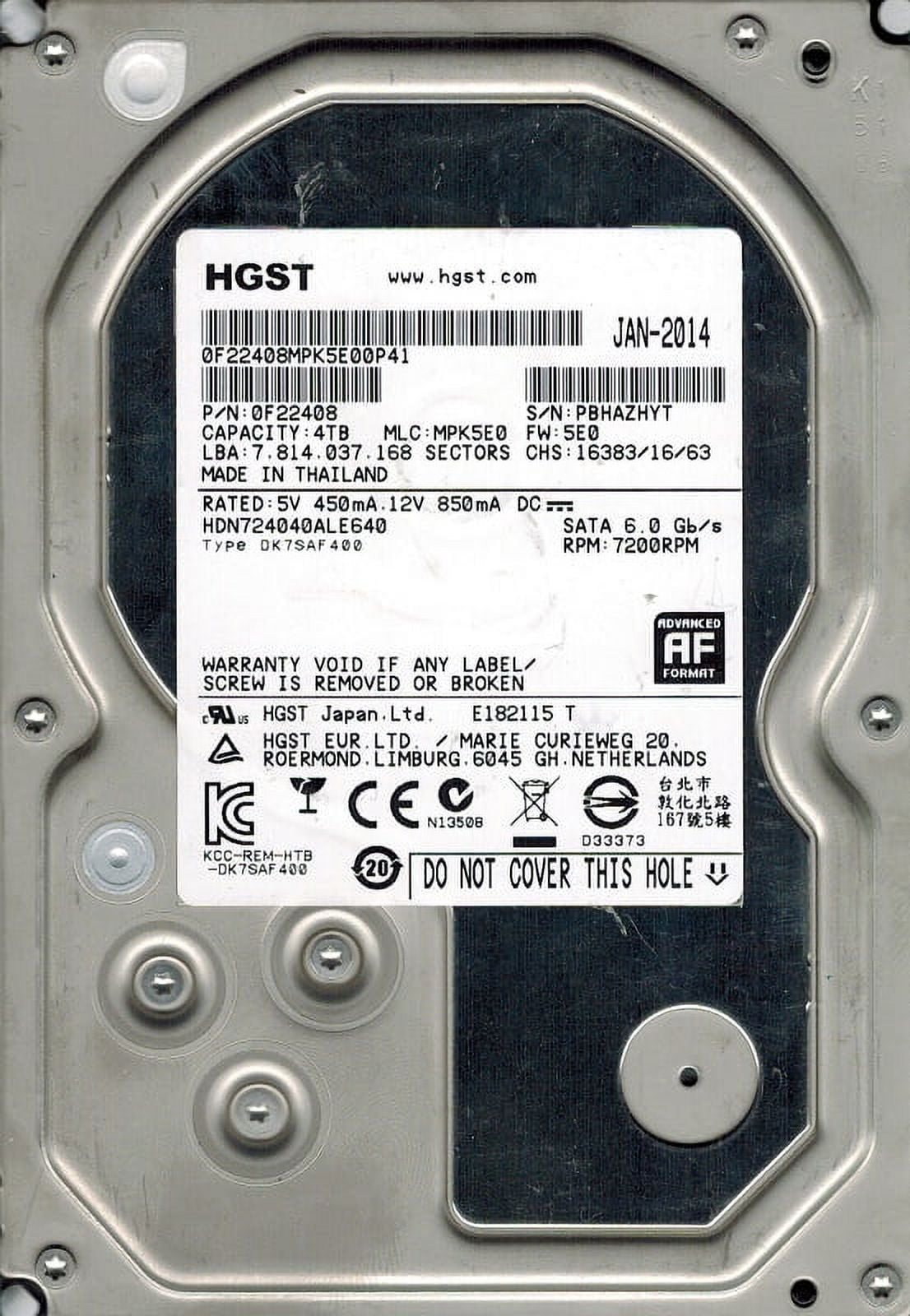 HGST HTS725050A7E630 P/N: 0J32835 MLC: DA5337 500GB China