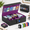 Black/Purple, variant on Black/Red 17.68 x 13.15 x 4.61 in Trading Card Storage Case with Fingerprint Lock