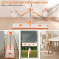 thumbnail image 5 of Spray Mops for Floor Cleaning - Dry Wet Spray Mop with Refillable Bottle and 2 Washable Microfiber Pads, Dry Wet Flat Mop for Hardwood Laminate Wood Ceramic（Orange and gray random）, 5 of 7