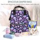 thumbnail image 5 of Fotbe crystal Skull flower cool Mochila Maternidad - Lona de Sarga Impermeable, Mochila de Pañales de Gran Capacidad con Múltiples Bolsillos y Correas Ajustables, 5 of 6