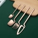thumbnail image 4 of Cubiertos pulidos de acero inoxidable Forks Forks Dailware Cocina Cubiertos de cocina para viajar Ceremonia de boda Camping Rose Gold Inevent HA009536-04, 4 of 6
