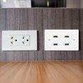 thumbnail image 3 of ABS USB Wall Panel,  USB Plate 2 USB Buckle USB Wall Plate, For Kitchen Coffee Shop Office Building Home Decoration, 3 of 8