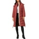 thumbnail image 2 of Abrigo largo de invierno para mujer INSPIRE CHIC, chaqueta acolchada con capucha y cierre, exterior rojo, 2 of 6