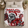 thumbnail image 5 of Festive T-Rex Christmas Scene Graphic, Festive Holiday Scene, Warm Flannel Blanket for Living Room and Family Room, Art Lovers Christmas Gift, Festive Home Decor, 5 of 9