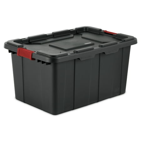 Black Cherry Tote - Sterilite 27 Gal./102 L Industrial Tote, Black (Available in a Case of 4 or Single Unit)