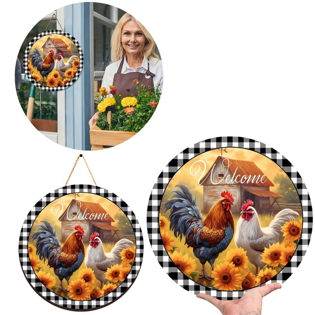 Ganfancp Autumnnew Harvests Colgante Redondo de Madera con El Número de La Puerta Decoración Del Hogar Colgante Rebajas Hoy Liquidación Colgante Puerta de Madera Otoño*1