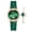 Green, variant on Women's Star Dial Quartz Wristwatch With Croc-Embossed Strap, Matching Green Gemstone Hand Bracelet, Coordinated Jewelry Kit For Daily Wear And Gifting