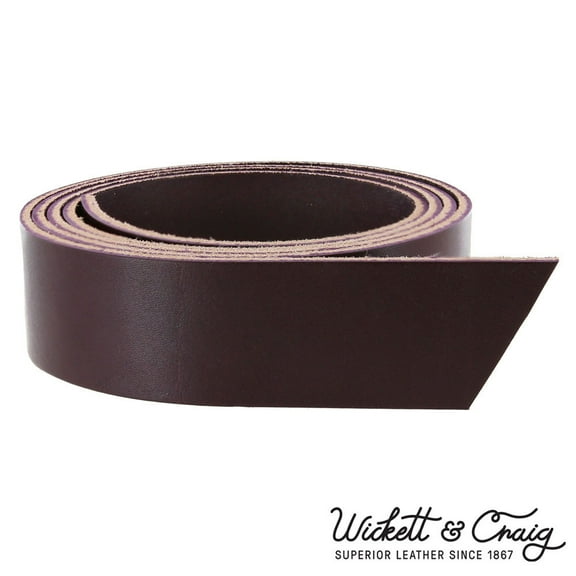 Wickett & Craig English Bridle Leather Strap, Eggplant, 55" to 60" Long, 8-10oz & 10-12oz