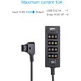 thumbnail image 1 of 2X Câble Répartiteur Dtap avec Interrupteur d'Alimentation D-Tap pour V-Mount V Lock, Batterie Dorée vers Port Femelle 3P x 4 & Port USB, 1 of 4