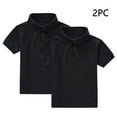 thumbnail image 2 of Boys 2PC Lapel Polo Shirt Short Sleeved Round Neck Summer Casual Solid Color Shirt for Boys 1-12Y, 2 of 6