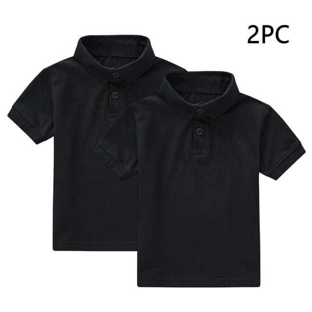 YUNAFFT Polos Garçons & Filles Été Décontracté Manches Courtes Col Rond Couleur Unie Lot de 2 Décontracté