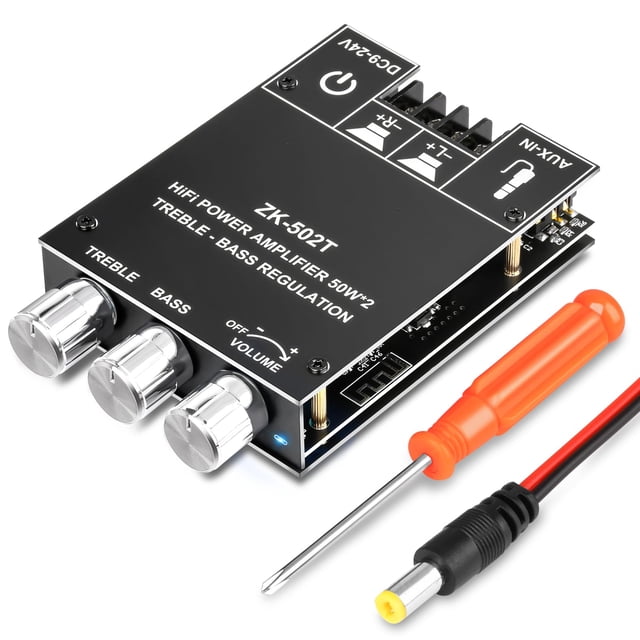 Placa amplificadora Daakro ZK-502T Bluetooth 50 W+50 W Aux 12-24 V