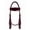 Latigo Broad Browband, variant on Latigo Leather Pony Bridle with Roller Buckles, Engraved Concho Accents White Contrast Stitching Western Pony Headstall with Easy Adjustment 78J10-P