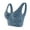 Blue, variant on Bras for Women Wide Shoulder Support Vest Bra for Everyday Comfort with U-Shaped Chest Pad and Detachable Straps Solid Color Seamless Fit for All-Day Wear Black One Size