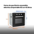 thumbnail image 4 of Horno de gas empotrable encendido electrico 65L 60cm Motrix, 4 of 4
