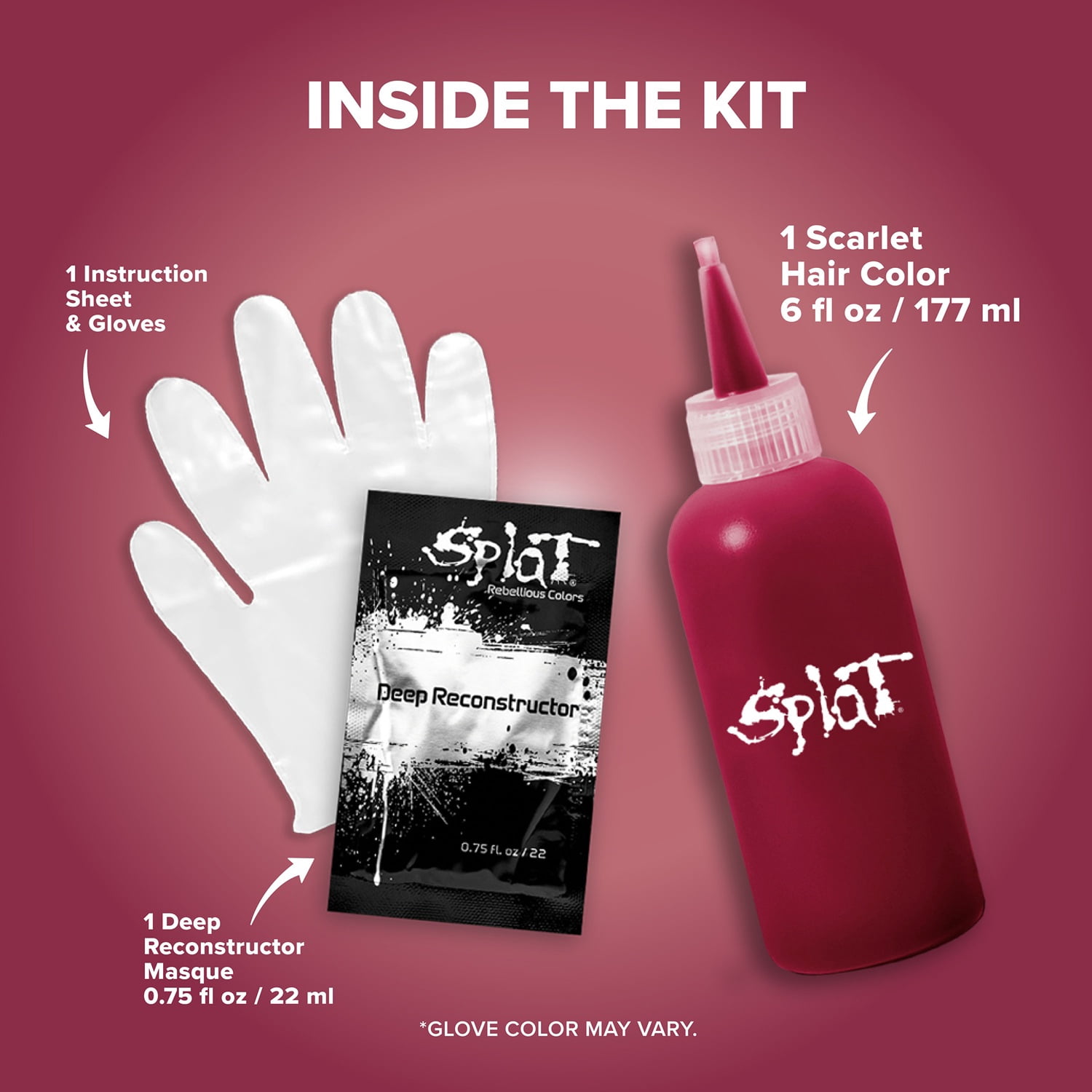 SP カラー姫 リセット カラー(サイン入り) BGS10 ブラックラベル Splat Midnight Amber Hair Dye Kit, Semi-Permanent Red Hair Color