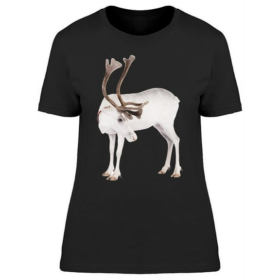 White Reindeer T-Shirt Women -Image by Shutterstock, Female x-Large