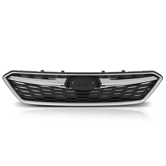 Bumper Grille Grill W/ Chrome Molding Trim Assembly Fit For 2017-2019 Subaru Impreza