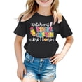 thumbnail image 5 of SOFTCCLO Girls Tshirts Short Sleeve Crewneck Graphic Tees School Season Fun Cartoon Print Stylish Casual Cute Kids T Shirts Size 10-11Y, 5 of 5