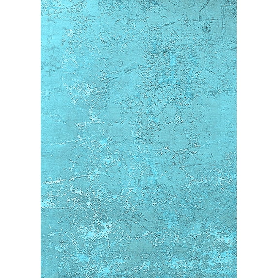 Ahgly Company Indoor Rectangle Oriental Light Blue Industrial Area Rugs, 6' x 9'