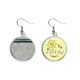 thumbnail image 1 of Tejido de tela de lino gris resumen Pendiente Sol Flor Pendiente Joyas Moda Unbranded M, 1 of 3