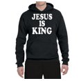 thumbnail image 2 of Jesus Is King Bible Scripture | Mens Christian Hooded Sweatshirt Graphic Hoodie, Black, 2XL, 2 of 3