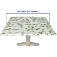 thumbnail image 5 of Fitted Elastic Edge Square Tablecloths, Watercolor Pattern Leaf Sage Grass Polyester Table Cover, for Kitchen Dining Party Patio Tabletop Decoration, Fit for 36" x 36"Square Table, 5 of 5