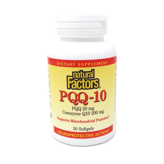 Natural Factors PQQ-10 PQQ 20mg/ Coenzyme Q10 200mg-30 Softgels