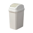 thumbnail image 2 of KOYPTL Bathroom Trash Can with Lid Square Trash Can Plastic Waste Bin for Office Bathroom and Small Spaces – Odor-Control Two-Way Swing Lid – Compact and Durable Gray, 2 of 6