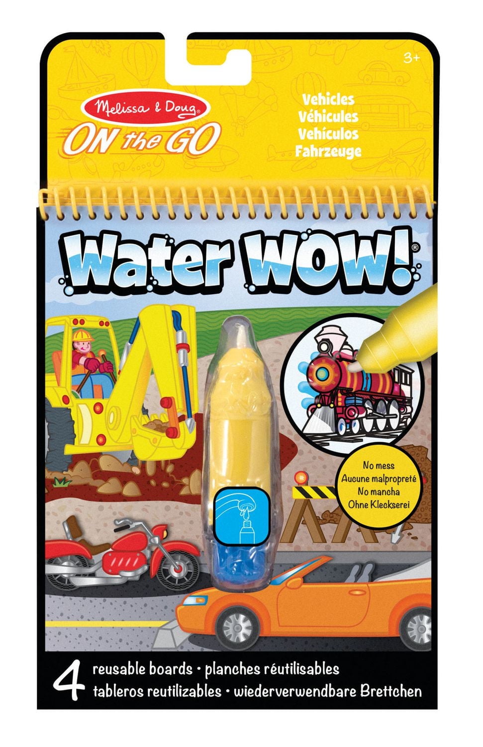 Melissa & Doug On the Go Water Wow! Reusable Water-Reveal Activity Pad - Vehicles