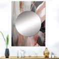 thumbnail image 1 of Designart "Complexity in Rose Gold Circles I" Modern Shapes Transitional Mirror Wall Decor - Modern Pink Abstract Large Printed Mirror Wall Decor For Bedroom - 40" x 30" Inch, 1 of 5