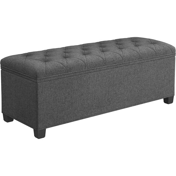SONGMICS Storage Ottoman Bench Footrest Ottoman with Storage for