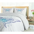 thumbnail image 4 of Ambesonne Alchemy Duvet Cover Sets, Boho Butterfly Dreamcatcher, 2-King, Persian Blue and Aqua, 4 of 6