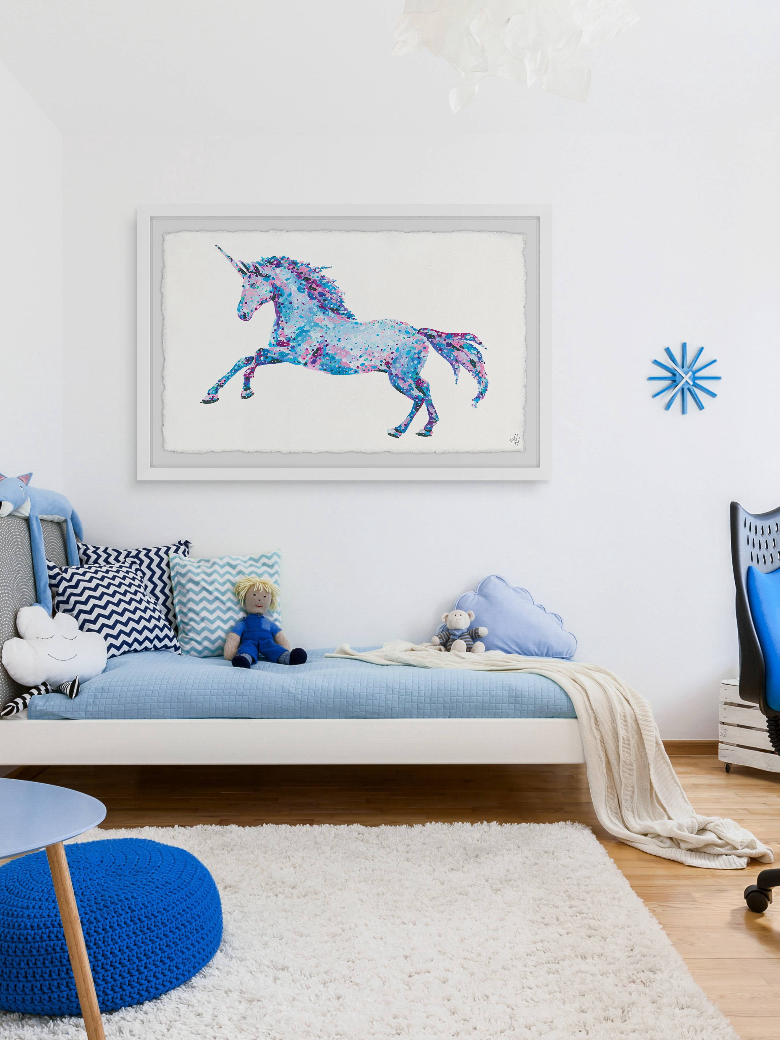 Marmont Hill Unicorn Magic Dust Framed Wall Art, 12.00" x 1.50"