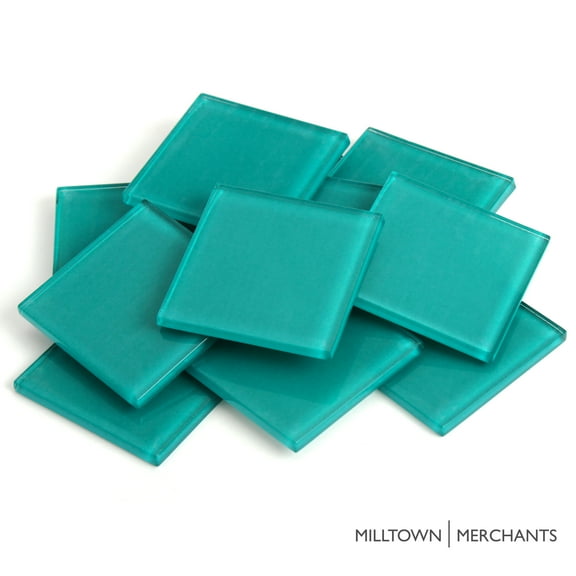 Milltown Merchants Teal Crystal Mega Mosaic Tile 1.8 Inch Large (1 lb)