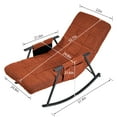 thumbnail image 5 of VECELO Rocking Chair Adjustable Backrest & Footrest, Nursery Recliner Chair with Double Side Pocket for Living Room/Bedroom, Coffee, 5 of 9