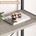 thumbnail image 6 of Faitaliicy 5 Tier Bookshelf Arched Standing Tall Bookcase Metal Frame Open Storage Rack Modern Display Rack Large Wood Book Shelf For Bedroom Living Room Office Study Room, 6 of 9