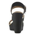 thumbnail image 2 of Sun + Stone Womens Siennaa Faux Leather Strappy Wedge Heels, 2 of 3
