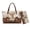 Brown-Deer Lily Cross, variant on Hummingbird Hibiscus Tote Bag with Matching Wallet for Women Pu Leather Handbag and Wallet Set Lightweight Top Handle Handbags with Wristlet Wallet for Travel, Green